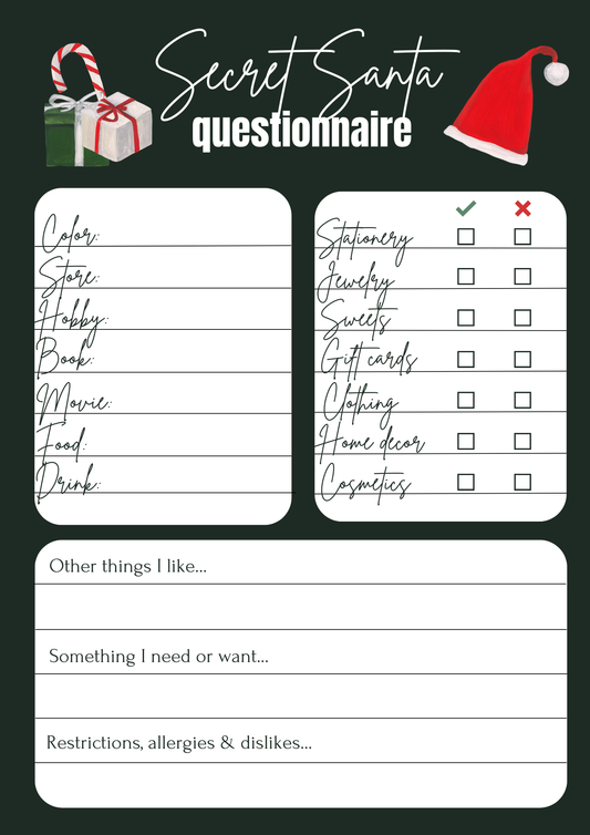 Christmas Templates, Planners